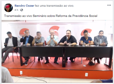 Transmissão ao vivo - Facebook